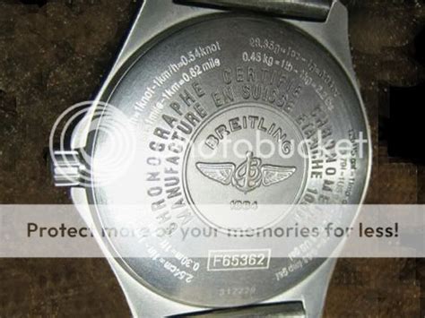 breitling wings still on bracelet|Breitling 65362 case back.